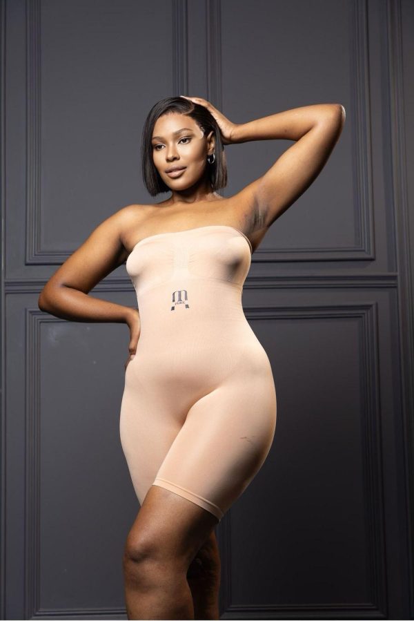 A young woman wearing a Flower Boobtube